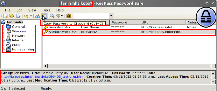 keepass linux install