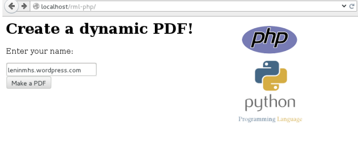 Generar PDF usando RML y TRML2PDF de Python desde PHP