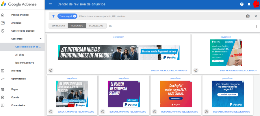 controles de bloqueo google adsense
